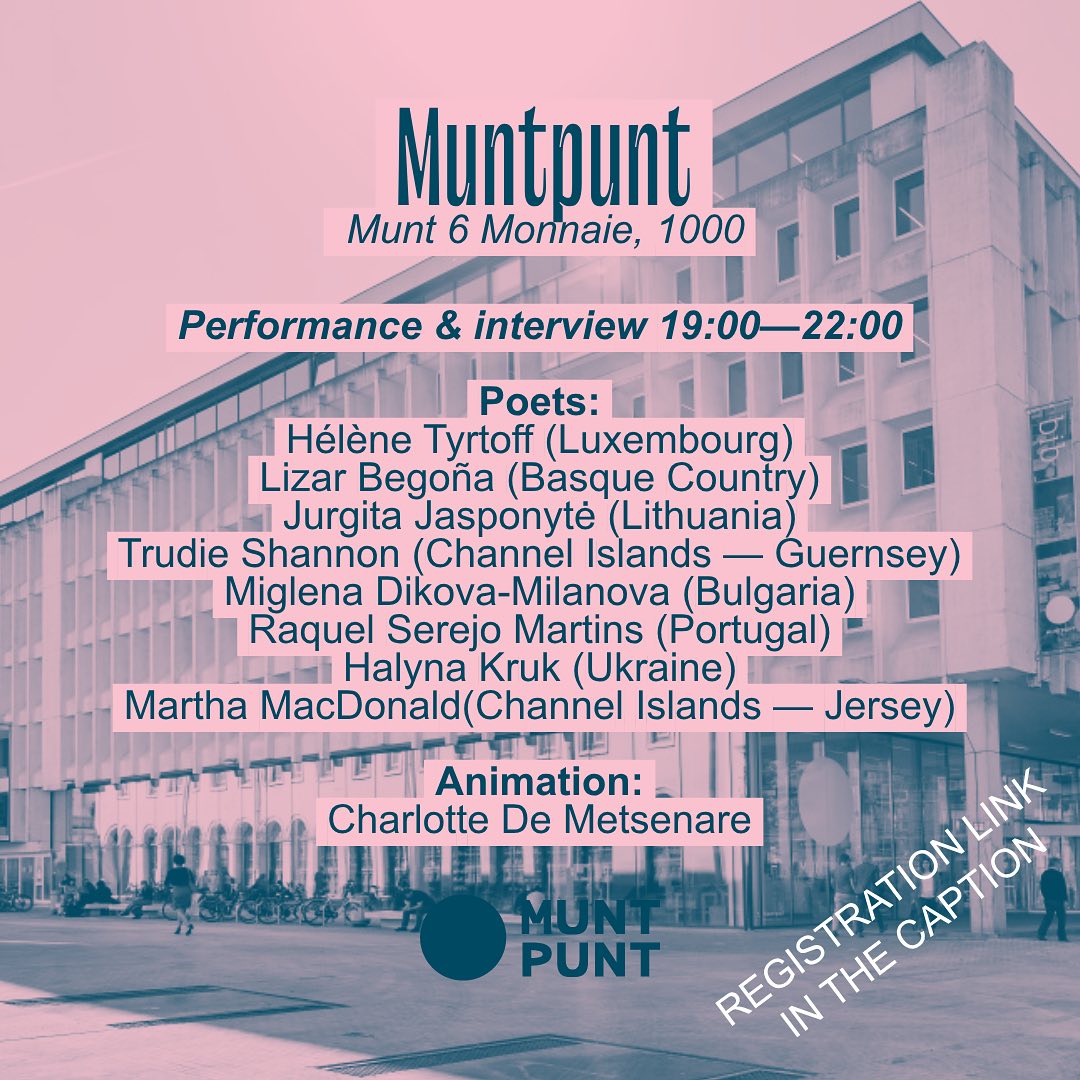 Poetical performance @ Muntpunt - 29/09 - 7PM